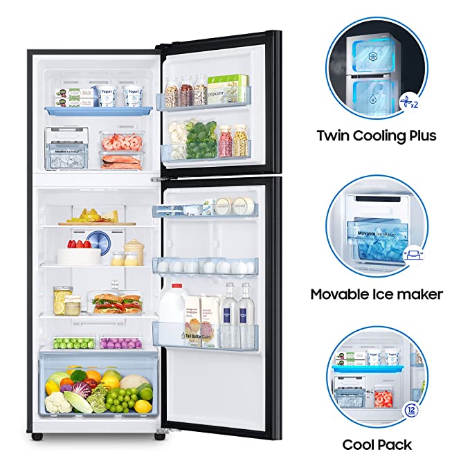 Samsung 301 L 2 Star Convertible 5In1, Digital Inverter Frost Free Double Door Refrigerator (RT34C4522B1/HL, Black Matt 2023 Model) Samsung 301 L 2 Star Convertible 5In1, Digital Inverter Frost Free Double Door Refrigerator (RT34C4522B1/HL, Black Matt 2023 Model)